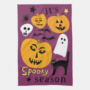 Paño De Cocina Calabazas de la temporada de fantasía Ghost Bat HA