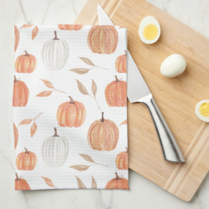 Paño De Cocina Calabazas de otoño y hojas