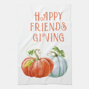 Paño De Cocina Calabazas Feliz amistad naranja quemado
