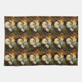 Paño De Cocina Calabazas y patrón de vida residual