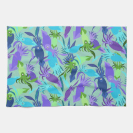 Paño De Cocina ¡Calamares Por Todas Partes!