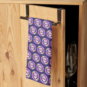 Paño De Cocina Calavera de azúcar floral