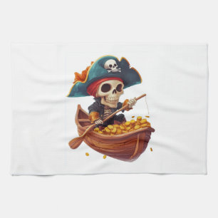 Paño De Cocina Calavera de pirata divertida Buccaneer