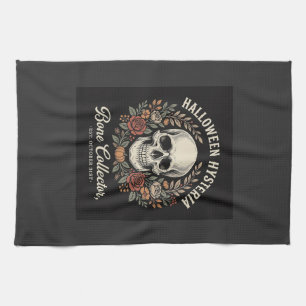 Paño De Cocina Calavera Floral de Halloween Diseño de Coleccionis