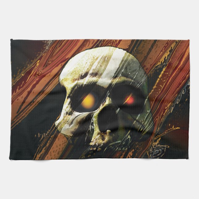 Paño De Cocina Calavera oscura (Horizontal)