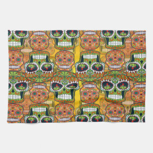 Paño De Cocina Calaveras de azúcar