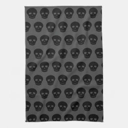 Paño De Cocina Calaveras oscuras de Gótico negro