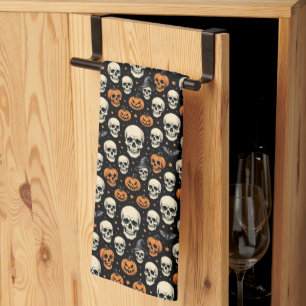 Paño De Cocina Calaveras para Halloween