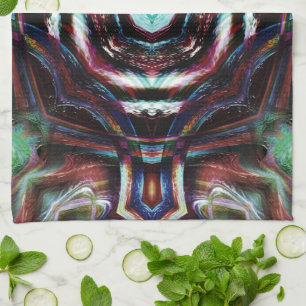 Paño De Cocina Caleidoscopio rústico arbolado con detalles de men