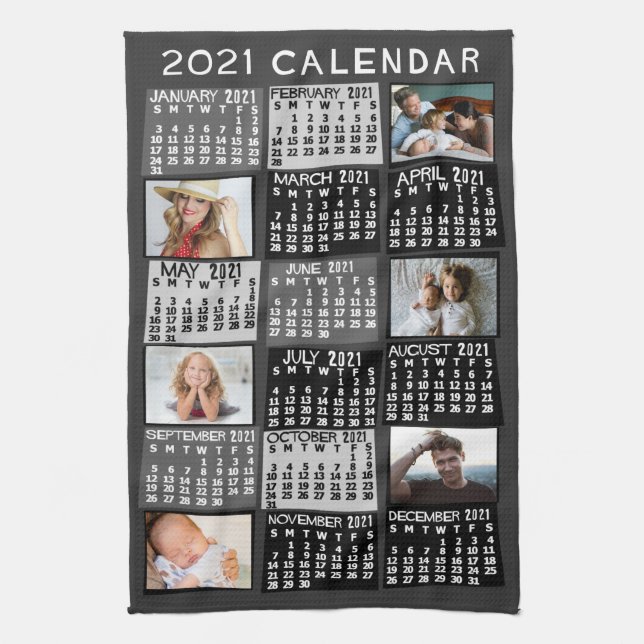 Paño De Cocina Calendario 2021 (Consulte Descripción de la nueva  (Vertical)