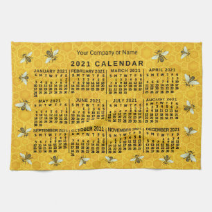 Paño De Cocina Calendario 2021 (Consulte Descripción de la nueva