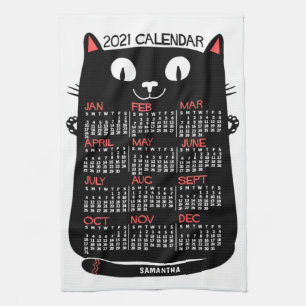 Paño De Cocina Calendario 2021 (Consulte Descripción de la nueva 