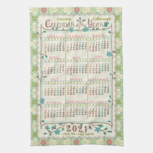 Paño De Cocina Calendario 2021 (Consulte Descripción de la nueva