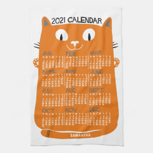 Paño De Cocina Calendario 2021 (Consulte Descripción de la nueva 