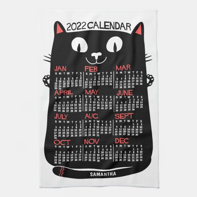 Paño De Cocina Calendario 2022 (Consulte Descripción de la nueva  (Vertical)