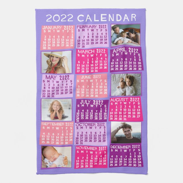 Paño De Cocina Calendario 2022 (Consulte Descripción de la nueva  (Vertical)