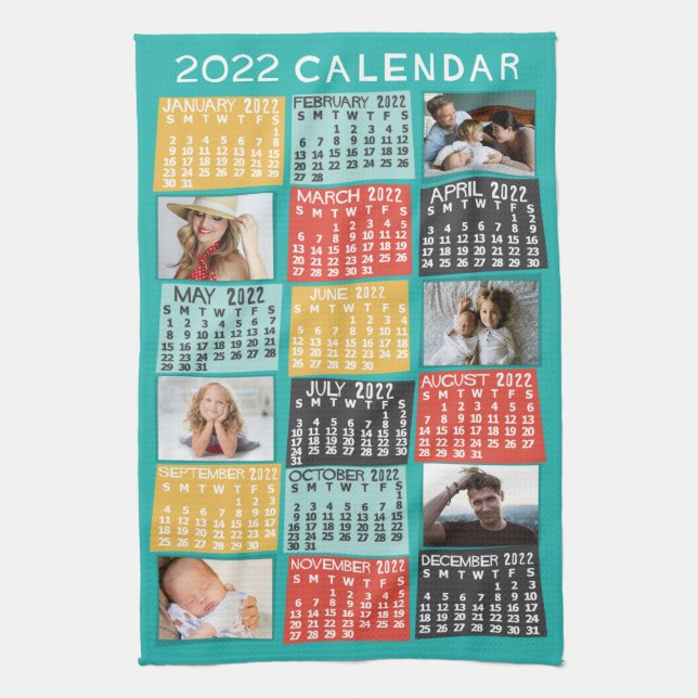 Paño De Cocina Calendario 2022 (Consulte Descripción de la nueva  (Vertical)