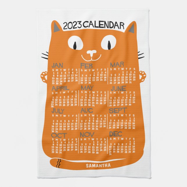 Paño De Cocina Calendario 2023 (Consulte Descripción de la nueva  (Vertical)