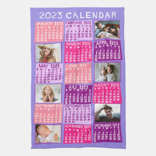 Paño De Cocina Calendario 2023 (Consulte Descripción de la versió (Vertical)