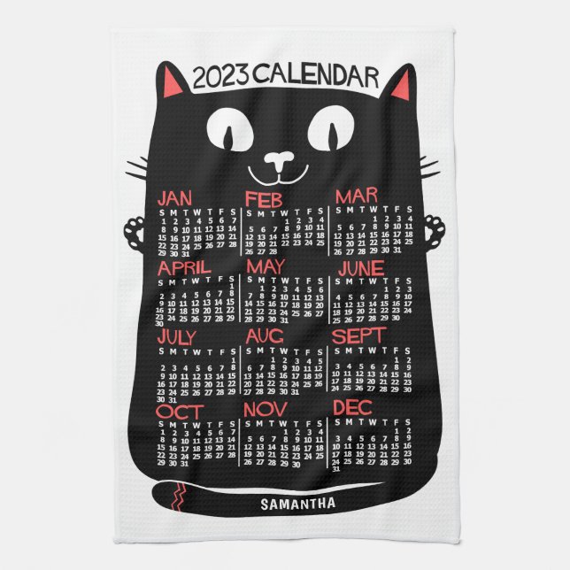 Paño De Cocina Calendario 2023 (Consulte Descripción de la versió (Vertical)