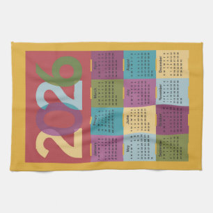Paño De Cocina Calendario 2026