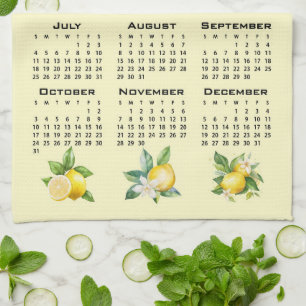 Paño De Cocina Calendario 2027 al estilo italiano limones amarill