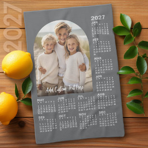 Paño De Cocina Calendario 2027 con Foto - Arco Moderno