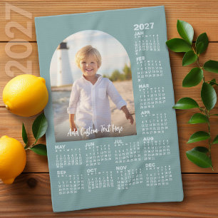 Paño De Cocina Calendario 2027 con Foto - Arco Moderno