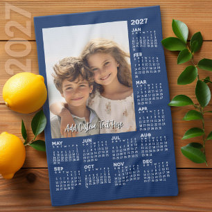 Paño De Cocina Calendario 2027 con Foto - Moderno