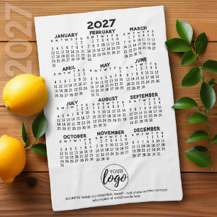 Paño De Cocina Calendario 2027 - logotipo, promoción comercial