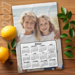 Paño De Cocina Calendario con Foto Vista Anual Moderna Minimalist
