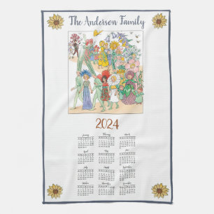 Paño De Cocina Calendario de 2024 años Elsa Beskow   PERSONALIZAD