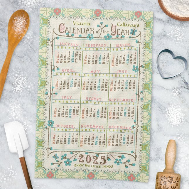 Paño De Cocina Calendario de 2025 Aniversario del Art Nouveau vic (Subido por el creador)