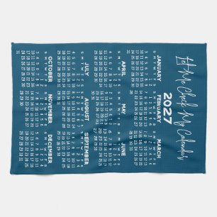 Paño De Cocina Calendario de año completo - Déjame revisar mi