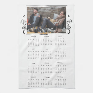 Paño De Cocina Calendario de fotos del año 2026 con Follaje