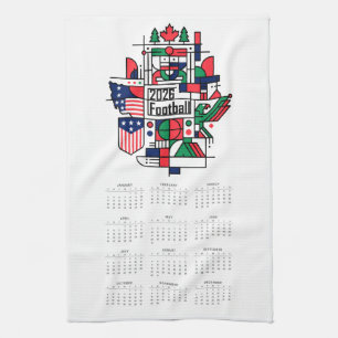 Paño De Cocina Calendario de Fútbol 2026 Estados Unidos, Canadá,