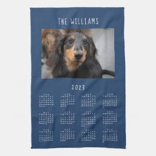 Paño De Cocina Calendario de Mascota de personalizados Foto 2023
