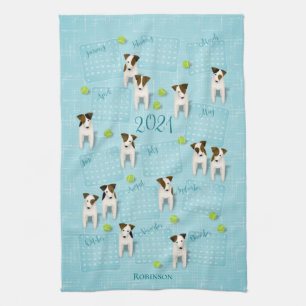 Paño De Cocina Calendario de Parson Jack Russell Terriers 2021