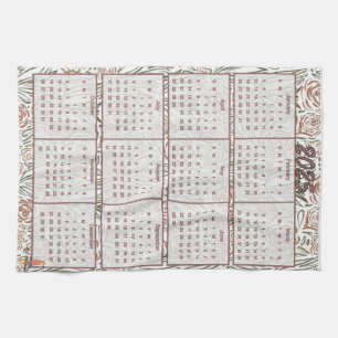 Paño De Cocina Calendario de pautas de las flores 2025