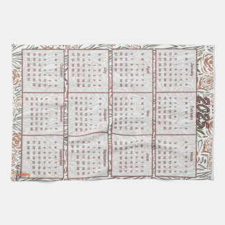 Paño De Cocina Calendario de pautas de las flores 2025