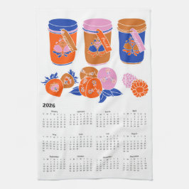 Paño De Cocina Calendario de reservas de mermelada de Cottagecore