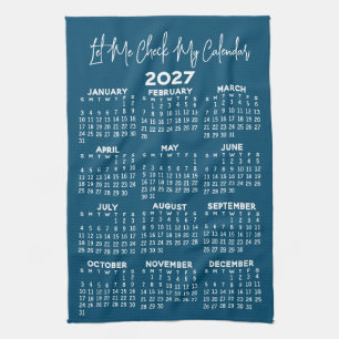 Paño De Cocina Calendario del año 2027 - Déjame revisar mi