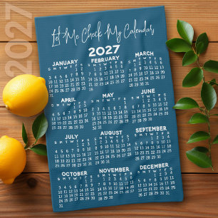 Paño De Cocina Calendario del año 2027 - Déjame revisar mi
