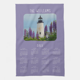 Paño De Cocina Calendario del faro de punto de Pemaquid 2022