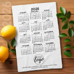 Paño De Cocina Calendario - logotipo, promoción comercial<br><div class="desc">Un logotipo en este calendario, con espacio para añadir unas líneas de texto. Un artículo divertido para el Año Nuevo para ser utilizado como regalo de la empresa. Añadir un logotipo a este diseño. Un artículo muy útil en la cocina. Esta toalla muestra una vista de año completo de todas...</div>