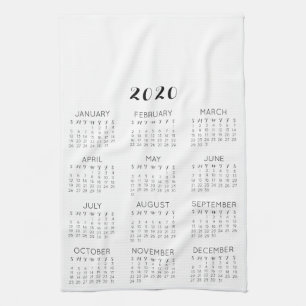 Paño De Cocina Calendario personalizado 2020 DIY de la foto