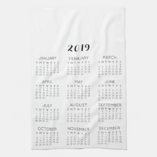 Paño De Cocina Calendario personalizado DIY de la foto 2019