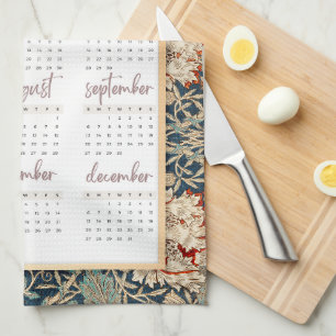 Paño De Cocina Calendario William Morris Floral 2026
