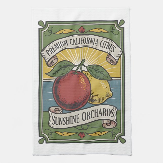 Paño De Cocina California Citrus Kitchen Towel (Vertical)