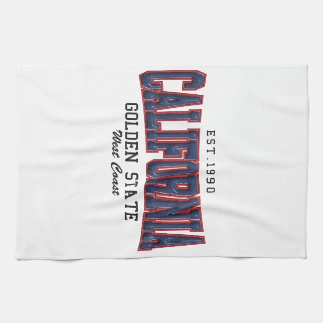 Paño De Cocina California en 3D (Horizontal)